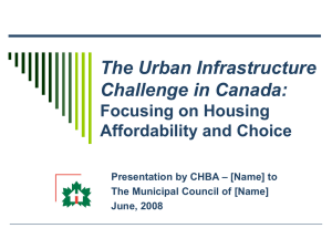 The Urban Infrastructure Challenge in Canada