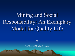 Social Responsibility Model - The Ghana Chamber Of Mines