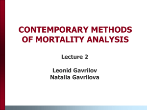 Methods of Mortality Analysis