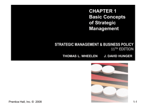 Basic Concepts of Strategic Management Business Strategy