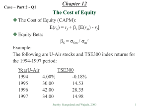 Cost of Equity