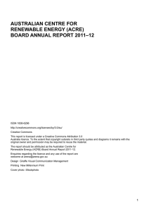 ACRE board annual report 2011-12