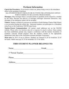 North Springs Student Handbook 2013