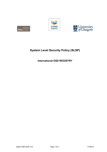 System Level Security Policy