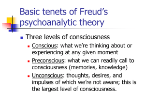 Basic tenets of Freud's psychoanalytic theory