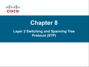 Chapter 8 Layer 2 Switching and Spanning Tree Protocol (STP)