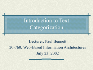 Introduction to Text Classification