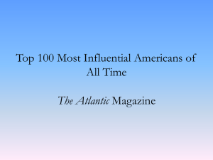 Top 100 Most Influential Americans of All Time The Atlantic