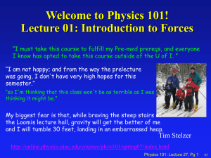 Physics 101! Lecture 01