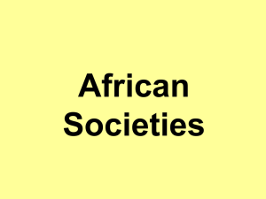 African Cultural Characteristics - Denton Independent School District