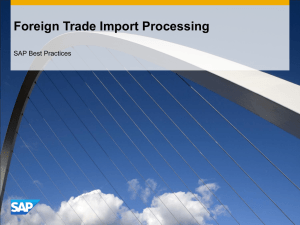 Foreign Trade Import Processing
