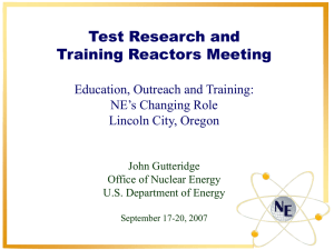 Nuclear Workforce Working Group - National Organization of Test