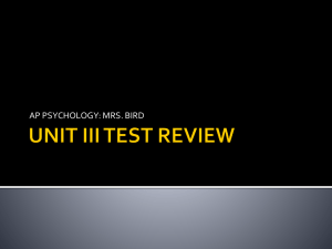 unit iii test review - Plain Local Schools