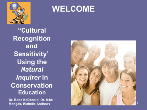 Cultural Recognition and Sensitivity