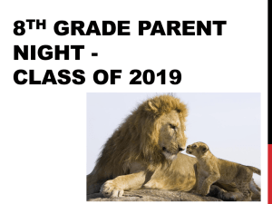 8th Grade Parent Nigh PPT - Northshore School District