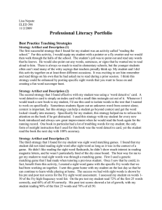 Professional Literacy Portfolio - Lisa Quraish