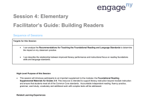 Facilitator's Guide: Building Readers