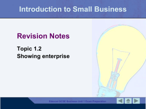 Topic 1.2 Showing enterprise(Powerpoint presentation, 526Kb)