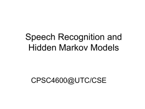 Hidden Markov Models