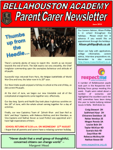 View June 2014 – Parent/Carers Newsletter