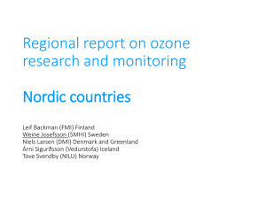 Activities associated with 8th ORM recommendations: Nordiv