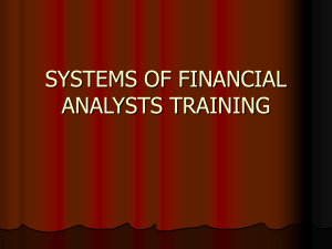 Systems of Financial Analysts training