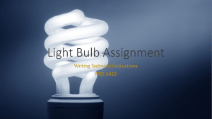 Light Bulb Assignment