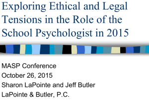 Exploring Ethical and Legal Tensions in the Role of the School