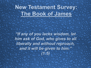 New Testament Survey: The Book of James