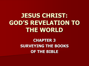 jesus christ: god's revelation to the world