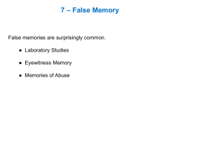 7 – False Memory