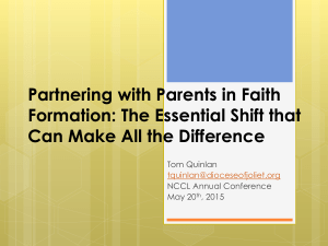 L.S. 311 Partnering with Parents in Faith Formation