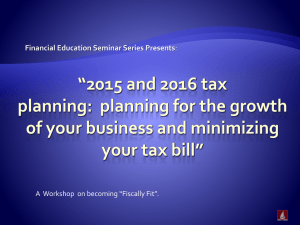2009 Tax planning