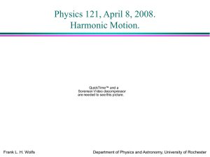 PowerPoint Presentation - Physics 121. Lecture 21.