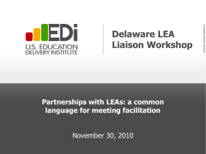 Delaware Liaison and Facilitator Training