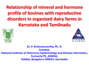 Economics on reproductive disorders in bovines of organized farms
