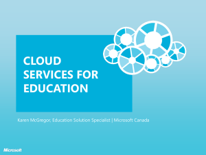 Online Services for Education from Microsoft