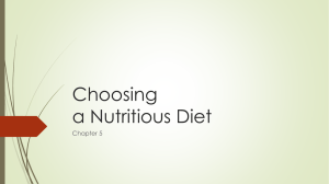 Choosing a Nutritious Diet