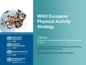WHO European Physical Activity Strategy