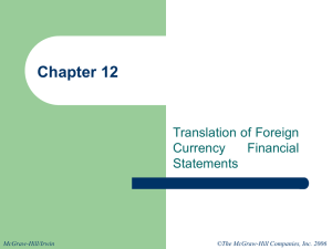Translation of Foreign Currency Financial Statements