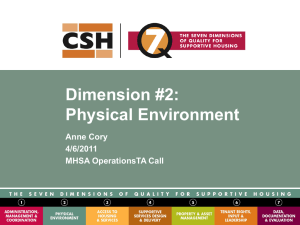 Dimensions of Quality #2: Physical Environment
