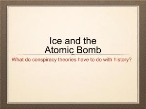 Ice and the Atomic Bomb - nickellyear11humanities