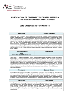 2010 Nominations - Association of Corporate Counsel