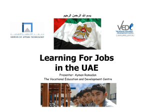 Learning for jobs