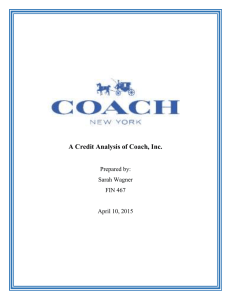 A Credit Analysis of Coach, Inc.