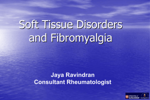 Soft tissue disorders and fibromyalgia