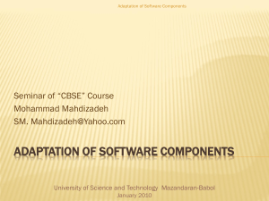 Adaptation of Software Components