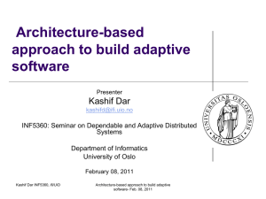 Architecture-based approach to build adaptive software