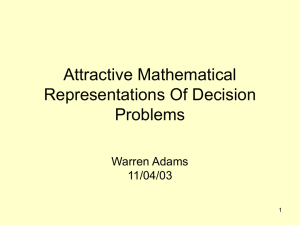 Attractive Mathematical Representations of Decision Problems