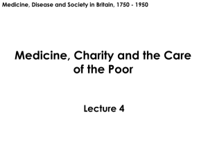 Medicine, Charity and the Poor Law